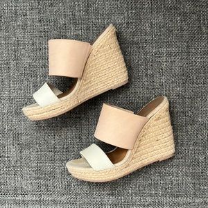 DV by Dolce Vita Adelina Two Band Wedge Espadrille Wedge Sandals, Sz 6